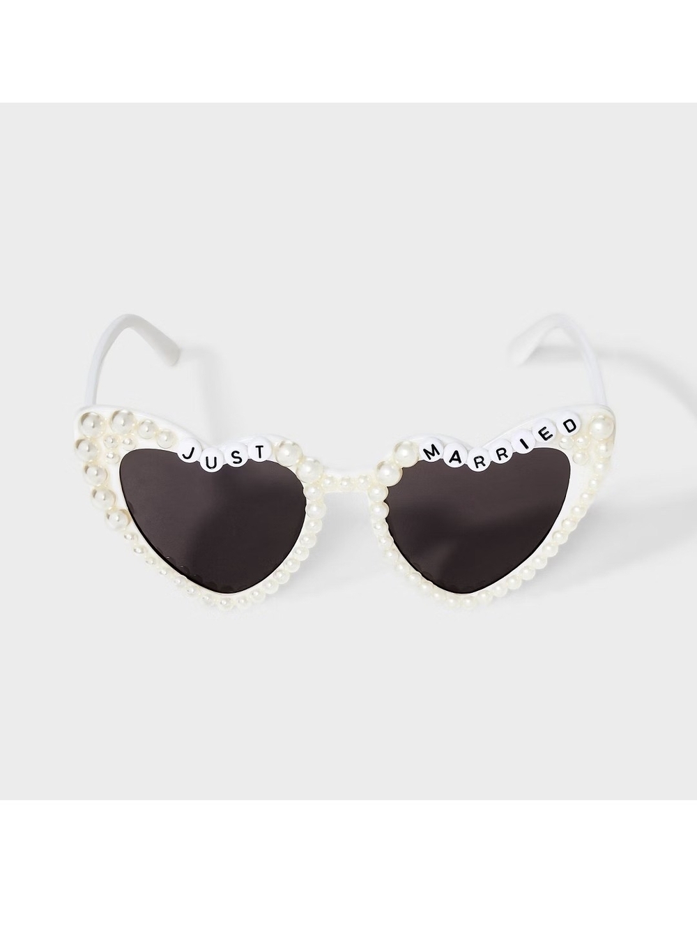 Target White Pearl 'Just Married' Heart Sunglasses